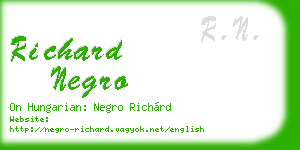 richard negro business card